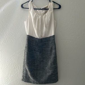Banana republic two toned tweed dress